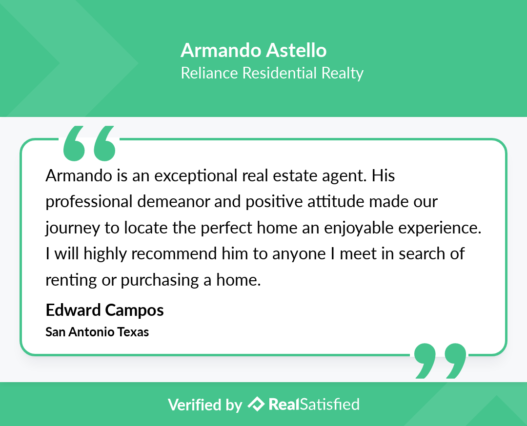 Edward Campos testimonial for Armando Astello